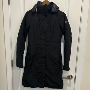 North Face Women's Mid Length with Liner Black Hooded Jacket